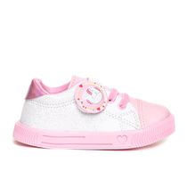 Tênis Infantil Linda Ju Velcro Unicórnio Branco