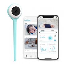 Babá Eletrônica Inteligente com Wi Fi, Detector de Choro, Vídeo, Audio e Monitor de Sono, LOLLIPOP CABC LOL, Azul tu...