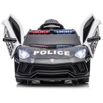 Carrinho, Carro Elétrico de Polícia, 1 lugar, 12V, com controle remoto, USB MP3, 4 km por hora, 2 a 6 anos, U U...