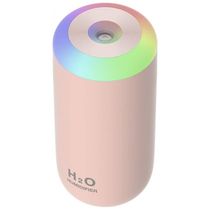 Mini Umidificador Ultrassônico Portátil 350mL, com Desligamento Automático, Silencioso, 110v, O MEI STARS, Rosa