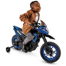 Moto Elétrica Policial Infantil 6V com Luzes e Sons, HUFFY, Azul