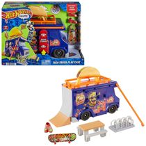 Caminhão de Taco com Pista de Skate de Dedo e 1 Par de Tênis Removíveis, Hot Wheels