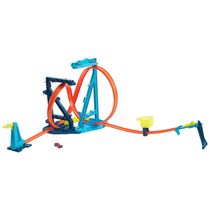 Kit de pista Hot Wheels com Loop e Carro em escala 1:64 para Construir, Mattel