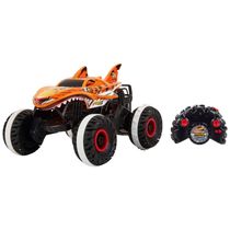 Caminhão Monstro Tiger Shark, Escala 1:15 com Controle Remoto e Pneus de Alta Performance, Hot Wheels