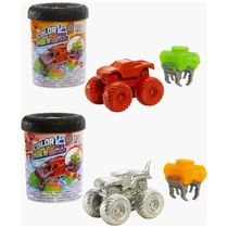 2 Caminhão Monster Truck Color Reveal com Revestimento Especial e Um Tanque Pulverizador de Água Clipado, Hot Wheels