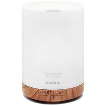 Umidificador Ultrassônico Portátil 0.3L com Aromaterapia e 7 Luzes LED, até 6H, Marron, 110v, ASAKUKI 100 DF033, Marrom claro