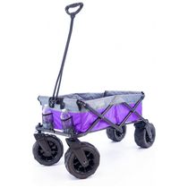 Carrinho Dobrável para Camping e Jardim com Rodas para todos os Terrenos, Capacidade 70kg, Creative Outdoor, Cinza e ...