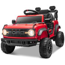 Carro Elétrico Infantil 12V, Ford Bronco Raptor com Controle Remoto para Pais, Suspensão nas 4 Rodas, Música via Bluetooth e Luzes LED, Seizeen,