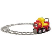 Trem Divertido com Trilho com zenamento no Assento e Sons para Crianças de 1 a 5 Anos, LITTLE TIKES 660962EUC, Vermelho