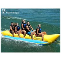 Banana Boat Rebocável para até 5 Pessoas 462 Quilos, ISLAND HOPPER PVC 5, Amarelo