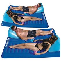 Solstice Colchão Inflável para Piscina com Suporte de Copos, Comporta até 2 Pessoas, SWIMLINE 16141SF 02, Azul