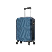 Mala de Bordo Abs para Viagem Cruzeiro Mat 126 Cadeado Integrado Rodas Giro 360 Azul