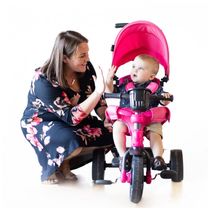 Triciclo Infantil para Passeio com Assento Ajustável 4 Estágios, Idade Recomendada 6 Meses a 5 Anos, JOOVY 1026, Rosa