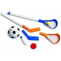 Três Jogos em Um Futebol, Hóquei e Lacrosse para Crianças de 2 a 6 Anos, LITTLE TIKES 620829, Azul