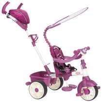 Triciclo Reclinável Infantil 4 em 1 para Passeio com 4 Posições Adaptável ao Crescimento, LITTLE TIKES 634369C, Rosa