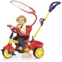 Triciclo Reclinável Infantil para Passeio com Sombreiro e zenamento para 9 Meses a 3 Anos, LITTLE TIKES 627354C, Vermelho