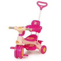 Triciclo Infantil Com Haste Removível Toy Rosa Urban Baby