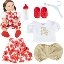 KIT ROUPA BONECA PARA REBORN - MÃE URSINHA - 6 PÇS