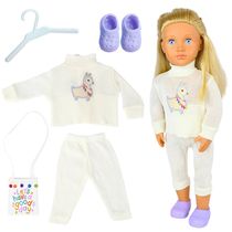 KIT ROUPA BONECA PARA OUR GENERATION - INVERNO LHAMA - 5 PÇS