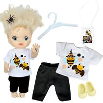 KIT ROUPA BONECA PARA BABY ALIVE - HALLOWEEN BEE - 5 PÇS