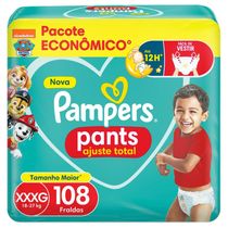 Fralda Pampers Pants Ajuste Total Topíssima XXXG com 108un