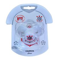 Chupeta Corinthians Clean Bico Redondo 6 a 18 Meses Kids Gol