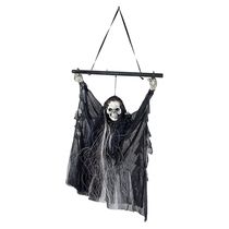 Decoração Halloween Eletronica Bruxa Caveira com Som e LED Bonecos e Brinquedos Alta Qualidade 60 cm -