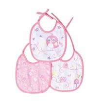 Kit Babador Felpudo Com 3 Pçs Rosa Estampado - Papi