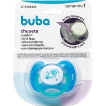 Chupeta Foguete Azul Brilha no Escuro Comfort Tam 1 Buba