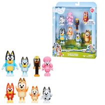 Bluey - Kit com 8 personagens colecionáveis 6cm