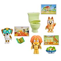 Kit 3 Bonecos Colecionáveis 6cm Bluey - Bingo & Dunny (7907A) + Honey & Book (7907E) + Indy & Salad (7907F)