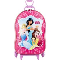 Mochila de Rodinhas 3D Maxtoy Princesas Rosa