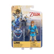 Boneco Link de 12cm com Espada e Escudo - Nintendo