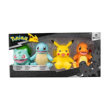 Bonecos Pokémon Pikachu, Charmander, Squirtle e Bulbassauro