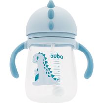 Copo com Alça e Canudo Dino 240ml - Buba Azul 12580