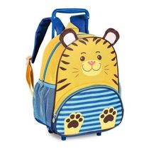 Mochila De Rodinhas Clio Style Pets Petit Tigre Azul