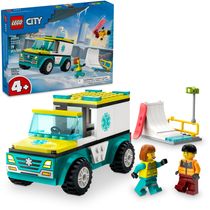 Lego City Ambulancia de Emergencia e Snowboarder 60403 79pcs