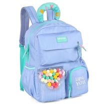 Mochila De Costas UP4YOU Bolinhas De Pompom Lilas Luxcel