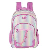 Mochila De Costas UP4YOU Arco Iris Brilhante Roxo Luxcel