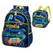 Kit Mochila De Costa Pack Me Game 4Ever +Lancheira Pacific