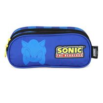 Estojo Escolar Infantil Sonic The Hedgehog Azul Luxcel