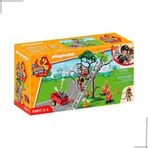 Playmobil - Ação de Resgate de Fogo: Resgate de Gato - 70917