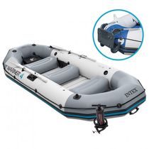 Bote Inflável Intex Mariner 4 C/ Par Remos Bomba Barco Pesca e Suporte Motor