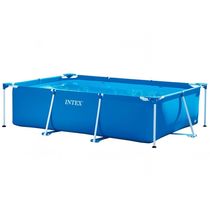 Piscina Estrutural Retangular 3.834 Litros Pvc Armação Intex