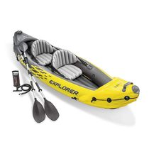 Caiaque Inflável Explorer K2 com Remos e Bomba Intex Canoa