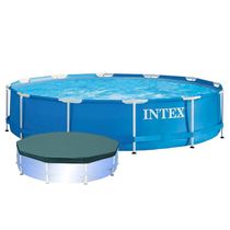 Piscina Intex 6.503 Litros Estrutural Armação com Capa