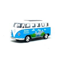 Miniatura Carro Volkswagen Kombi T1 Azul C Fricção 1/38 Calif. Collectibles 444000