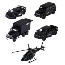 Box Set c/5 Miniaturas Carros Polícia SWAT 1/64 Majorette MAJ212053167SME