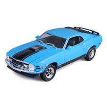 Miniatura Carro Ford Mustang Mach 1 1/18 Azul Maisto 31453