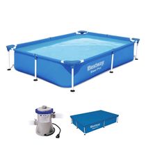 Piscina Estrutural Infantil 1.200 Litros Splash Juniors com Capa e Bomba Bestway 110v